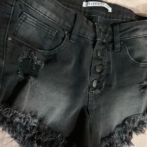 Celebrity Pink black denim cut off shorts. New condition-Sz 9/29